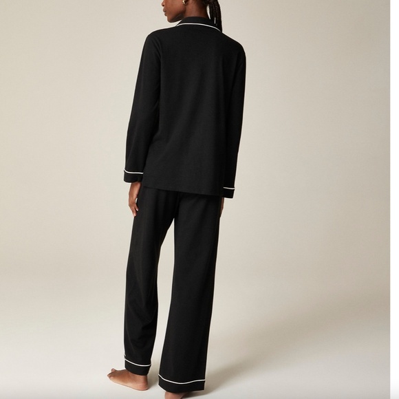J. Crew Dreamy Cotton-Blend Pajama Top and Pant Set, Size XXL, Black White, NWT - Picture 11 of 12